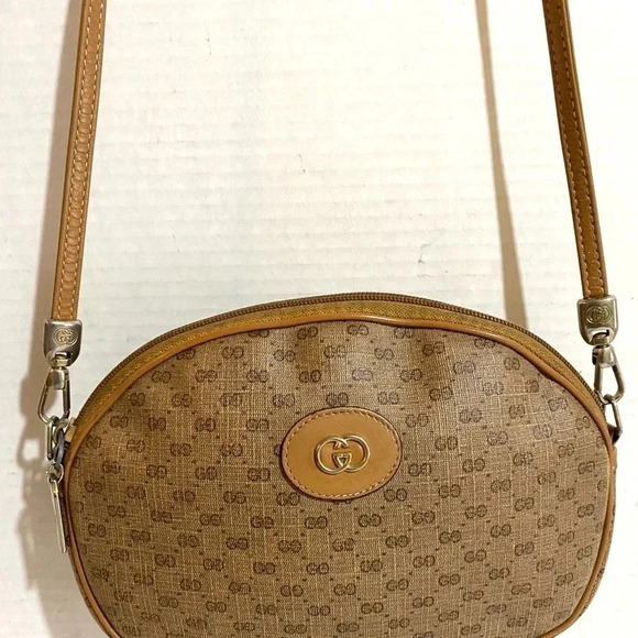 Gucci vintage micro GG canvas/ leather shoulder handbag - Picture 7 of 12